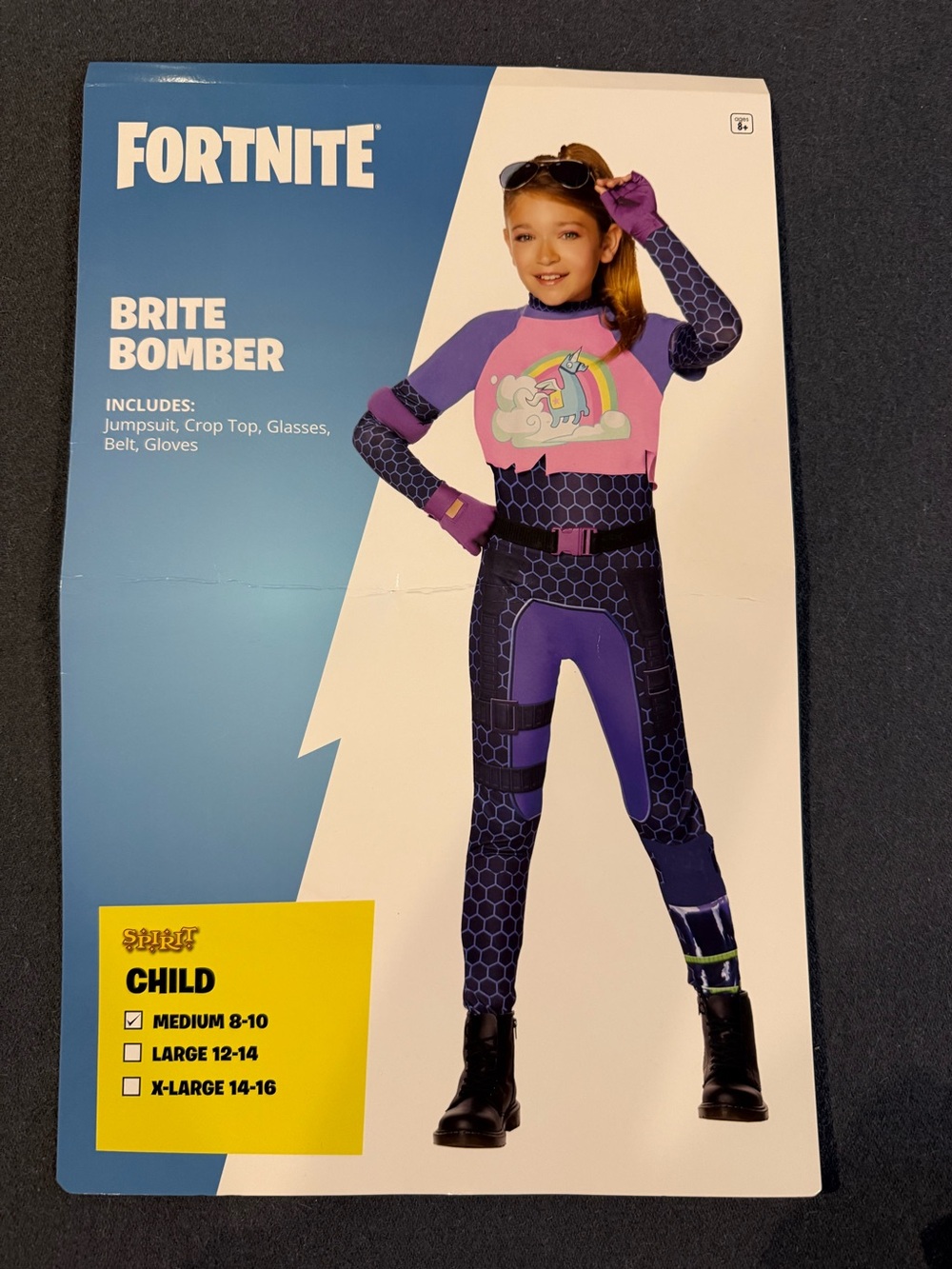 Spirit Halloween Fortnite Brite Bomber costume for kids - Medium
